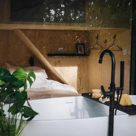 בית נופש Vague Luxurious Tiny House Luxe Wellness, Spa Bad,beamer, Veluwe *